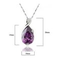 thumbnail image 4 of WQJNWEQ Valentines Day Gifts Jewelry Fashion Purple Crystal Ladies Necklace Angel Tears Pendant Feminine Holiday on Sale, 4 of 8