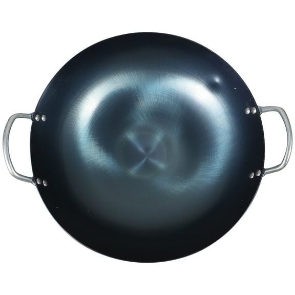 Milisten Home Wok Iron Black 1Pcs 12.6x3.5in