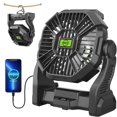 thumbnail image 1 of Ventilador portátil para acampar TDLOL X23 recargable con luz LED, 1 of 8