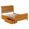 thumbnail image 6 of Portland Queen Storage Wood Platform Bed with Matching Footboard in Light Toffee, 6 of 10