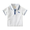 thumbnail image 3 of Toddler Boys Polo Shirts White School Uniform Shirts Rugby Shirts Short Sleeve Toddler Shirts Shirts for Boys 3-4 Years, 3 of 3