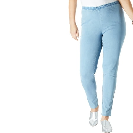 Roaman's Plus Size Petite Pull-on Stretch Denim Skinny (Best Jeans For Petites 2019)