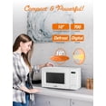 thumbnail image 4 of COMMERCIAL CHEF Microondas de 0.7 pies cúbicos con 10 niveles de potencia, microondas de 700 W con pantalla digital, microondas de encimera con cerradura de puerta de seguridad para niños, programable, 4 of 5