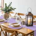 thumbnail image 6 of Purple Round 13 Inch Placemats Set of 8, Modern Pure Lavender Purple HeatResistant Non Slip Place Mats for Dining Table, Wipeable Braided Kitchen Table Mats for Housewarming, 6 of 9