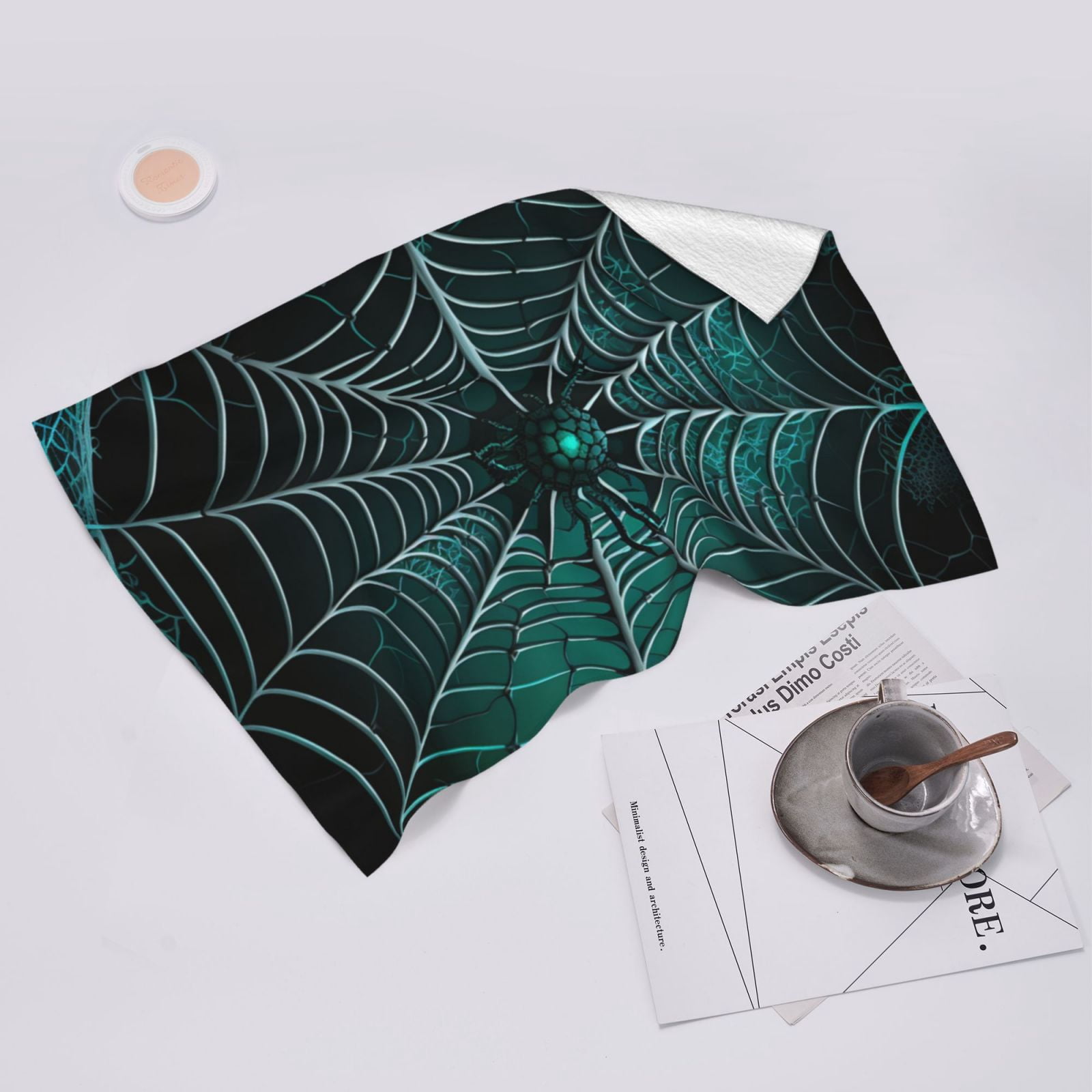 Spider Web Gothic Art 27.5" x 16" Ultra Soft Hand Towel, Face Wash Cloth for Bathroom, Gym, Travel, Pool