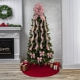 thumbnail image 5 of New Traditions Large Glitter Candy Cane Stripe Ribbon Christmas Tree Topper Bow and 12 Mini Bows, 13 Pieces, 5 of 5