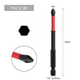 thumbnail image 1 of BTOER 1pc 50-90mm Anti Non-slip Screwdriver Bits Magnetic Batch Head PH2 Cross Screwdriver Hex Shank Screw Driver Bits Power Tools, 1 of 9