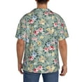 thumbnail image 5 of Cauagu Rose Flowers Men's Short Sleeve Button Down Hawaiian Shirt for Men Bowling Shirts Casual Summer Beach Shirt,Large, 5 of 6