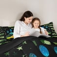 thumbnail image 5 of Erosebridal Happy Camping 7 Pieces Bedding Comforter Set,Rustic Camouflage Print Bear Paw Full Bedding Set For Boys Kids,Reversible black, 5 of 7