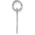 thumbnail image 2 of 14k White Gold Small Script Letter R Initial Charm, 2 of 6