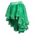 thumbnail image 2 of Women Gothic Skirt Fluffy Pleated Layered Tutu Skirts Green 4XL, 2 of 4