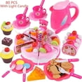thumbnail image 1 of Kids Educational Toy Simulation DIY Birthday Cake Model Kitchen Pretend Play Cutting Fruit Food Toy for Toddler Children Gift, 1 of 7