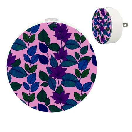 

YZUOUZY Lamp for Bedroom Nightlight Small Bedside Lamps Set of 2 Floral Tricolor Viola Flower Plants