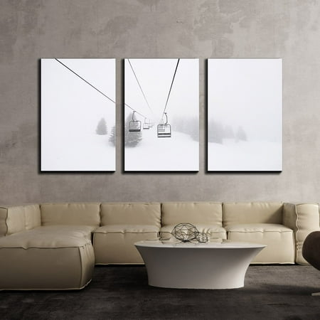 Wall26 3 Piece Canvas Wall Art Ski Lift In Winter Modern Home Wall26 3 Piece Canvas Wall Art Ski Lift In Winter Modern Home Decor Stretched And Framed Ready To Hang 16 X24 X3 Panels