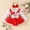 Red, variant on WOYY Infant Girls Romper Dress Cartoon Print Long Sleeve Bodysuit With Headband Outfits