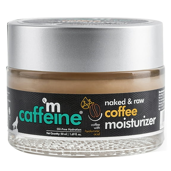 mCaffeine Naked and Raw Coffee Face Moisturizer, Hyaluronic Acid, 1.69 oz