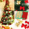 thumbnail image 1 of serony 36Pcs Christmas Tree Bows Christmas Tree Ribbon Bow Christmas for Christmas Weddings Parties Decor, 1 of 9
