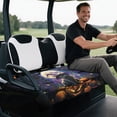 thumbnail image 5 of XYZCANDO Halloween Black Cat Golf Cart Seat Cover | 4 Pockets Terry Cloth | Universal Fit 2-Seat Golf Cart, 5 of 8