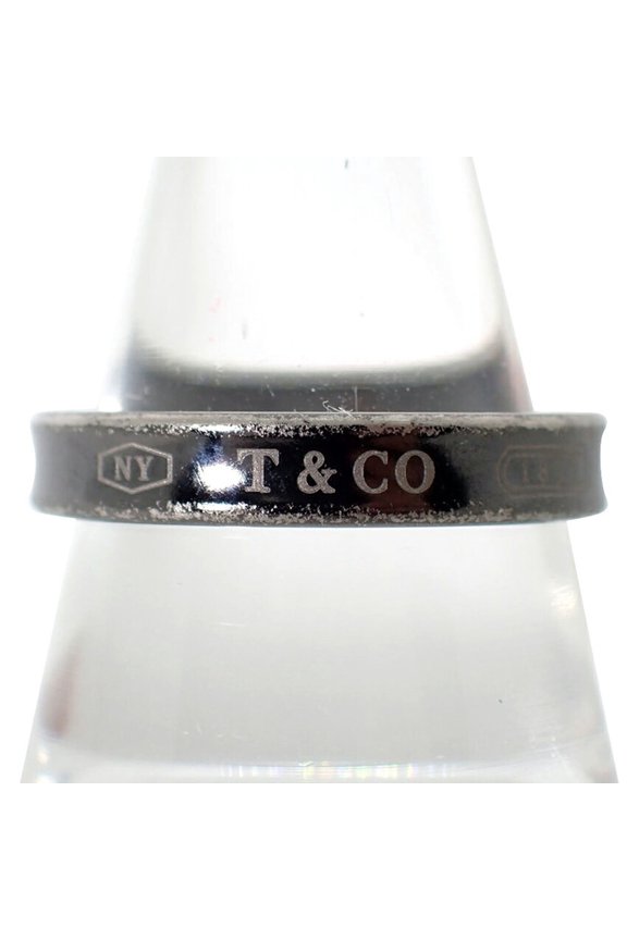 Pre-Owned TIFFANY & Co. Titanium 1837 Narrow Ring, Size 17