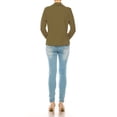 thumbnail image 4 of Women's Casual Solid Office Work Wear Long Sleeve Fitted Open Front Blazer Jacket, 4 of 8