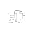 thumbnail image 4 of Lifestyle Solutions Wayne Chair Curved Arm Microfiber, Coffee, 4 of 4