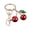 Red, variant on Alloy Cherry Keychain for Backpacks, Fruit Shape Car Key Ring Holder, Decorative Handbag Charm Pendant for Women & Girls