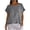 Gray, variant on Womens Short Sleeve Sweaters Casual Summer Crew Neck Loose Basic Cap Sleeve Knit Pullover Tops White,2XL