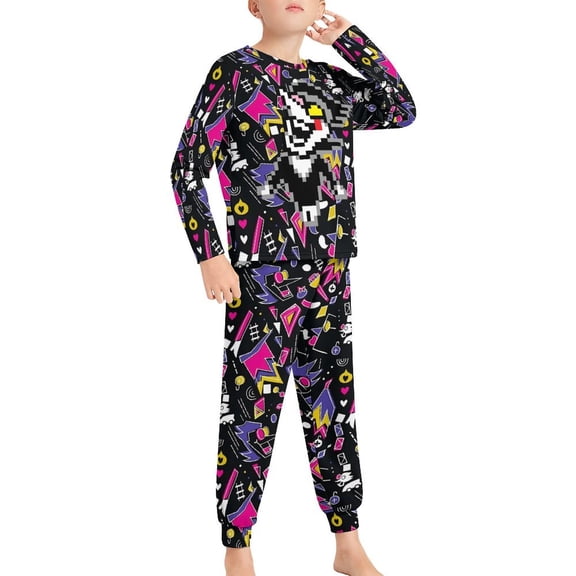 Spamton Deltarune Pajama Suit Sleepwear Long Sleeve Pants And Tops 2-Piece Paj Set Jams