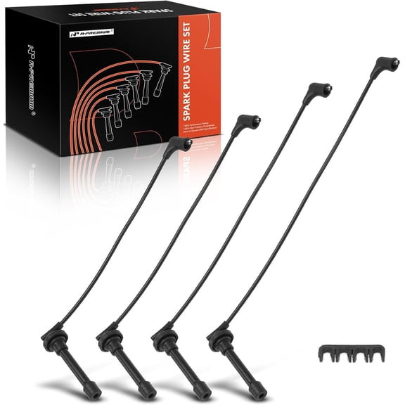 A-Premium Ignition Spark Plug Wires Set of 4 Compatible with Honda Accord 1990-1997, Prelude 1992-1996, 2.2L