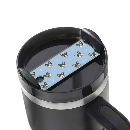 Kdxio Corgi Dog Name Plate Compatible Stanley Cups Name Tag Acrylic Nameplate Tumbler Lid Topper for Cup Accessories