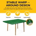 thumbnail image 4 of Retro Green Table Cloths for 5 Foot Rectangle Tables, Vintage Rustic Plants Trees Lines Pattern Patio Waterproof Elastic Fitted Tablecloths, Washable Rectangular Table Cover for Camping, 4 of 8