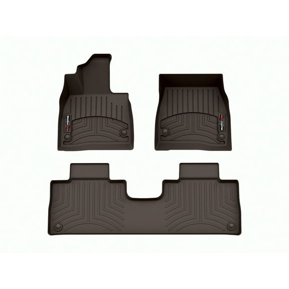 WeatherTech Custom Fit FloorLiners compatible with 2023-2026 Mercedes EQS SUV - 1st & 2nd Row, Cocoa