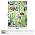 thumbnail image 4 of HENGT  Cute Cactus Blanket, Soft Warm Bed Bedding Throw Blankets for Couch Bedroom Sofa Office, All Season Cozy Flannel Plush Blanket Gifts for Adults, 4 of 6