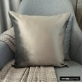 thumbnail image 5 of Taupe Decorative Throw Pillow Covers 16"x16" | Modern Velvet Cushion Cover Solid | Double Side Leather Puller Pillowcases for Couch / Sofa & Bed, Modern Home Décor - Velvet Taupe Jules, 5 of 10