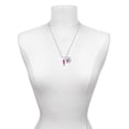 thumbnail image 3 of Delight Jewelry Silvertone Hot Pink Lightning Bolt Silvertone Script Initial Disc - Z - Charm Necklace, 20"+3", 3 of 4