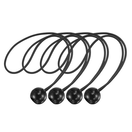 

Unique Bargains 250mm/10 Inch Ball Cords Elastic String Tarp Straps for Tent Black 12 Pack