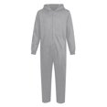 thumbnail image 4 of Boys Solid Hooded Onesie for Halloween, Full Zip Plush Jumpsuit with Ribbed, 4 of 6