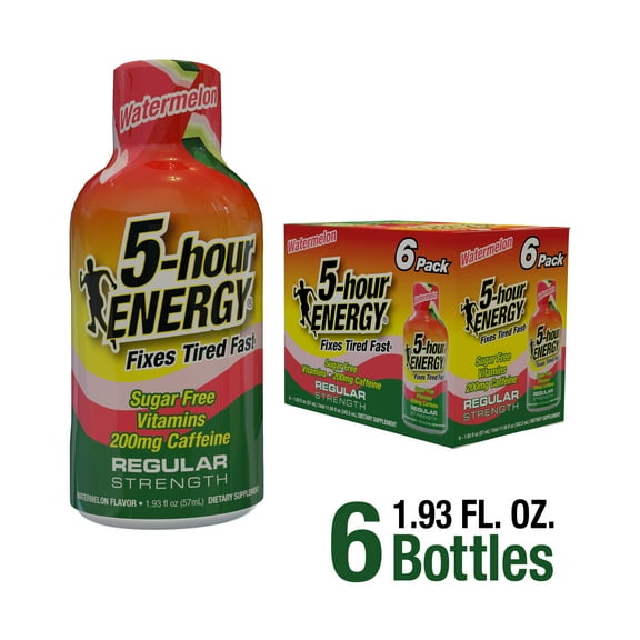 5-hour ENERGY, Regular Strength, Watermelon, 6 Count