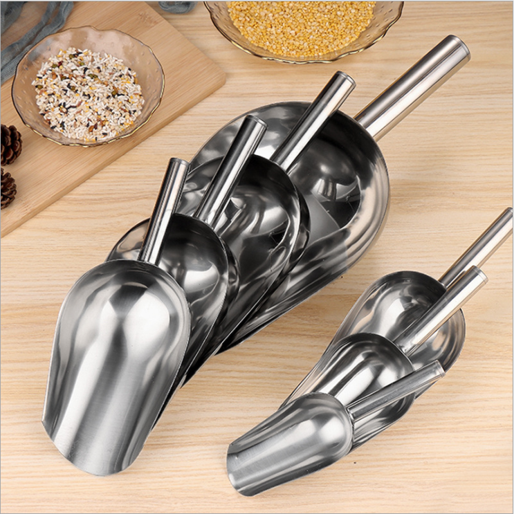Animal Pet Food Scoop Kitchen Bar Ice Scoops Flour Shovel Stainless Steel Animal Pet Food Scoop Kitchen Bar Ice Scoops Flour Shovel Stainless Steel