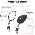 thumbnail image 2 of AUR Bicycle Mirrors for Handlebars, 2pcs Safety HD Handlebar Rearview Mirror, Adjustable Bike Mirrors Handlebar Rearview Mirror, Electric Bike, 2 of 14