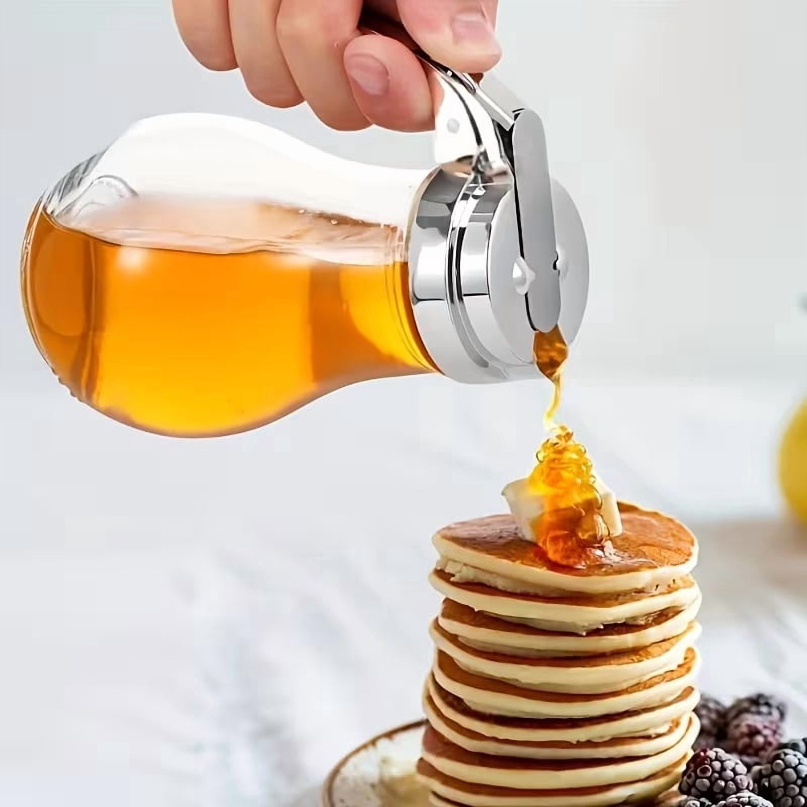 Precision Control Glass Syrup Dispenser - 6.76oz non-electric design for honey, maple syrup, salad dressing, soy sauce and olive oil