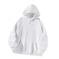 thumbnail image 1 of Sudadera con capucha para mujer con cordón y estampado gráfico de letras con capucha S, 1 of 8