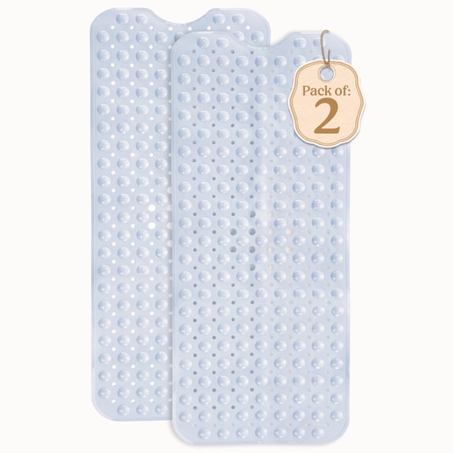 CLDD Non-Slip Bathtub Mat (40 x 16 Inches) Extra Long Antibacterial Bathroom Shower Mat