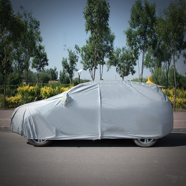 OULII 1Set Vehicle Dust Cover Car Shield With Function Silver Polyester