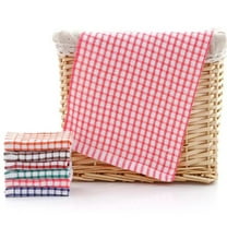 Clearance! under $5 Kitchen Dish Towels 16 Inch X 25 Inch Cotton Kitchen Towels and Dishcloths Dish Cloths for Washing Dishes Dish Rags for Drying Dishes Kitchen Wash Clothes for Home & Kitchen Red2