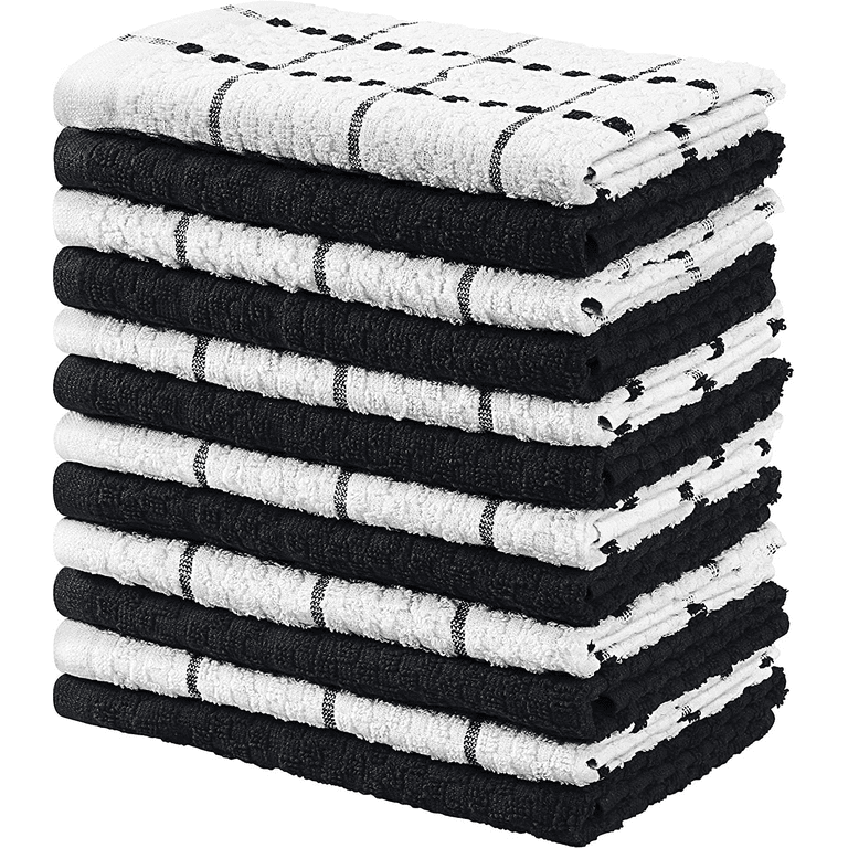 Utopia Towels 12 Pack Kitchen Towels 15 x 25 inch Cotton Dish Towels Tea Towels