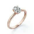 thumbnail image 4 of JeenMata Dainty 1 Carat Oval Cut Moissanite Solitaire Right Hand Ring In 18K Rose Gold Plating Over Silver, 4 of 7