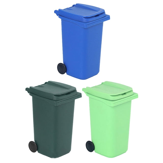 IFANLANDOR 3Pcs Compact Design Trash Storage Assorted Color Plastic Odor Prevention Study Room
