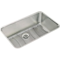 Elkay ELUH281610DBG Elkay Lustertone Stainless Steel 30-1/2" x 18-1/2" x 10", Single Bowl Undermount Sink Kit