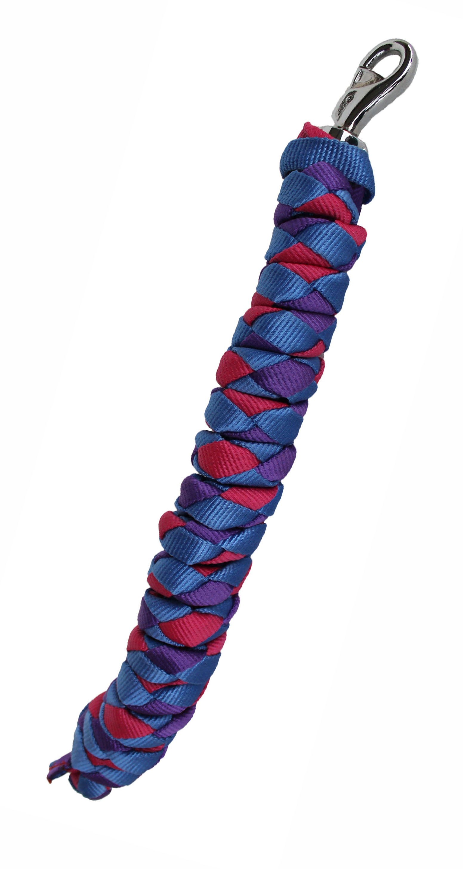 10' Horse Flat Nylon Braided Halter Lead Rope w/ Bull Snap Purple Blue